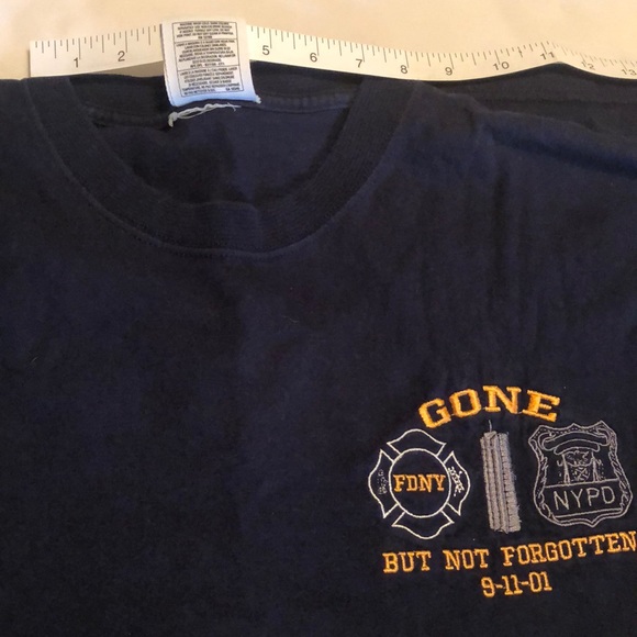 911 Gone But Not Forgotten Tshirt Mens 